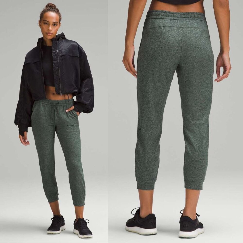 Lululemon - Soft Jersey Mid-Rise Jogger | Heathered Rainforest Green | Size 0